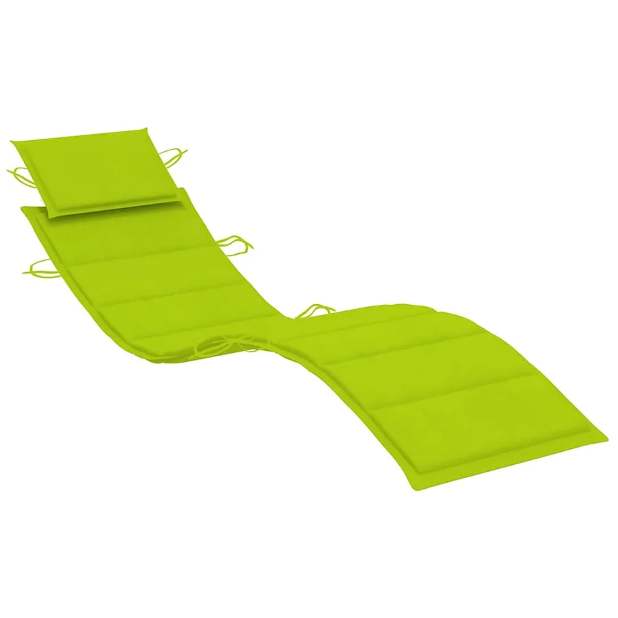 Chaise longue avec coussin Gris Bois d'acacia solide - 9