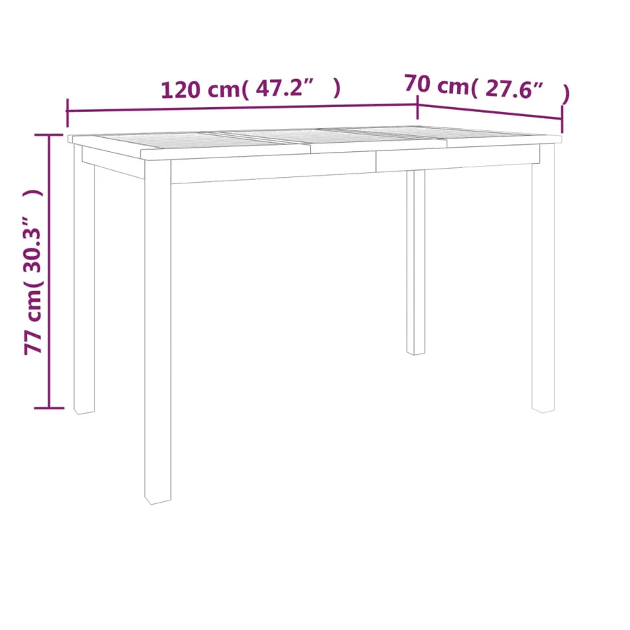 Ensemble à manger de jardin 5pcs Bois de teck massif - 10