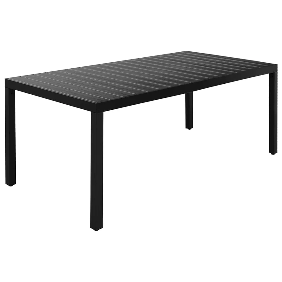 Ensemble à manger de jardin 7 pcs noir et marron - 9