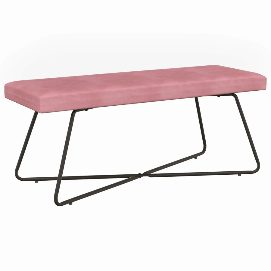 banc Rose 110 x 40 x 45 cm Velours - 2