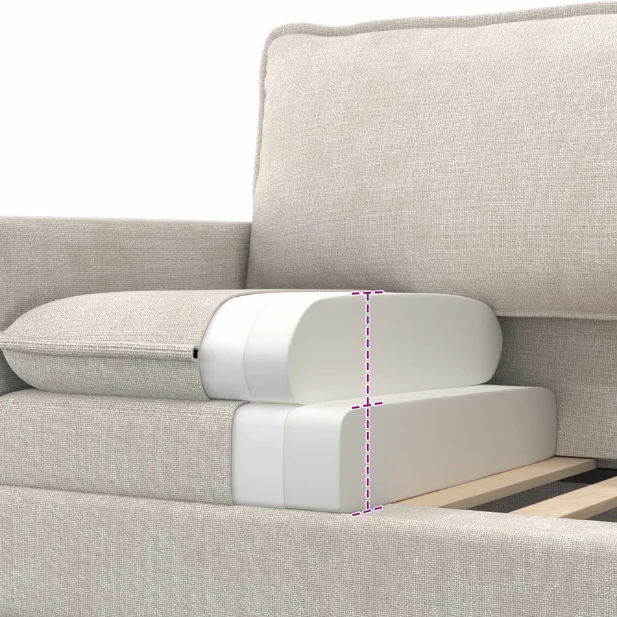 Canapé Crème 156 x 81 x 87,5 cm Polyester - 7