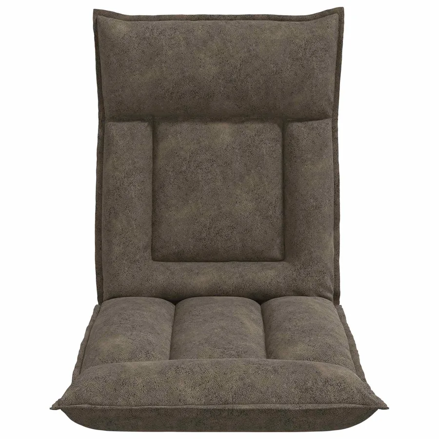 Fauteuil de sol ajustable Gris foncé Tissu - 4