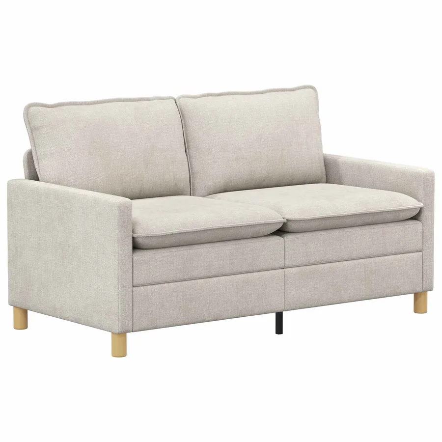 Ensemble de Canapés 2 pcs Crème Polyester - 4
