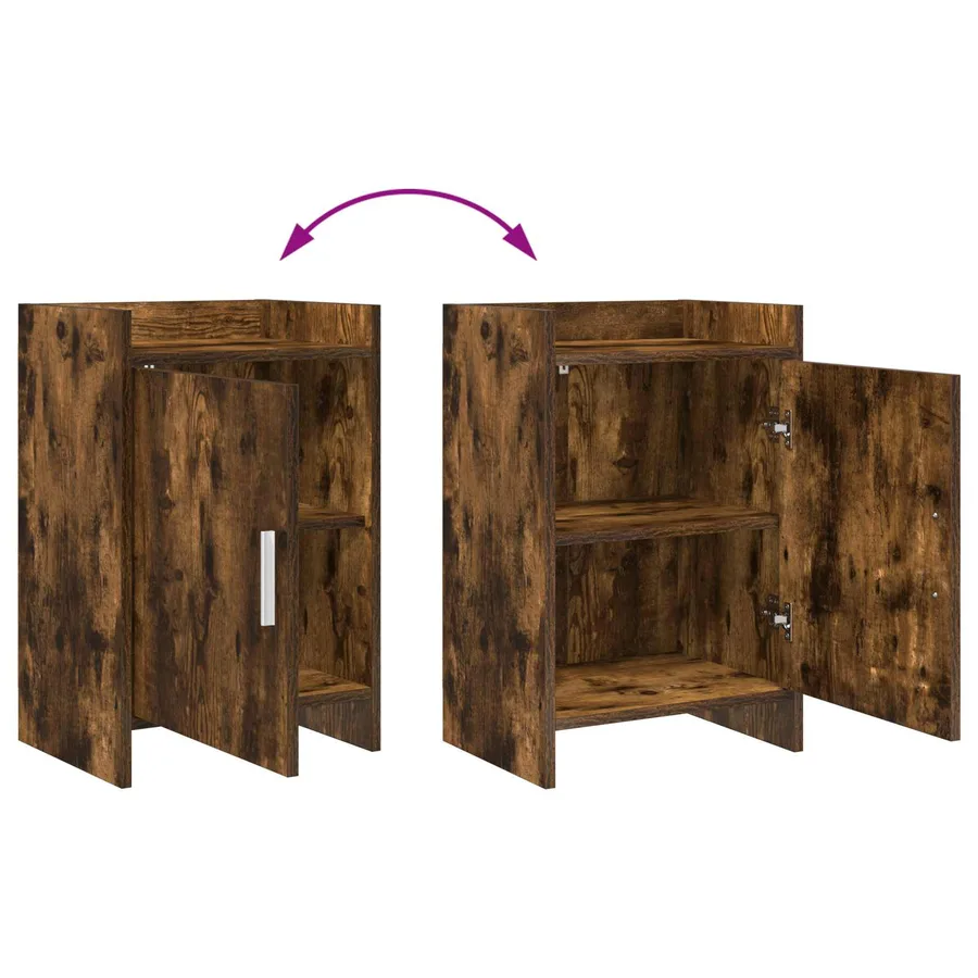 Tables de chevet 2 pcs Chêne fumé 40 x 30 x 60 cm - 7