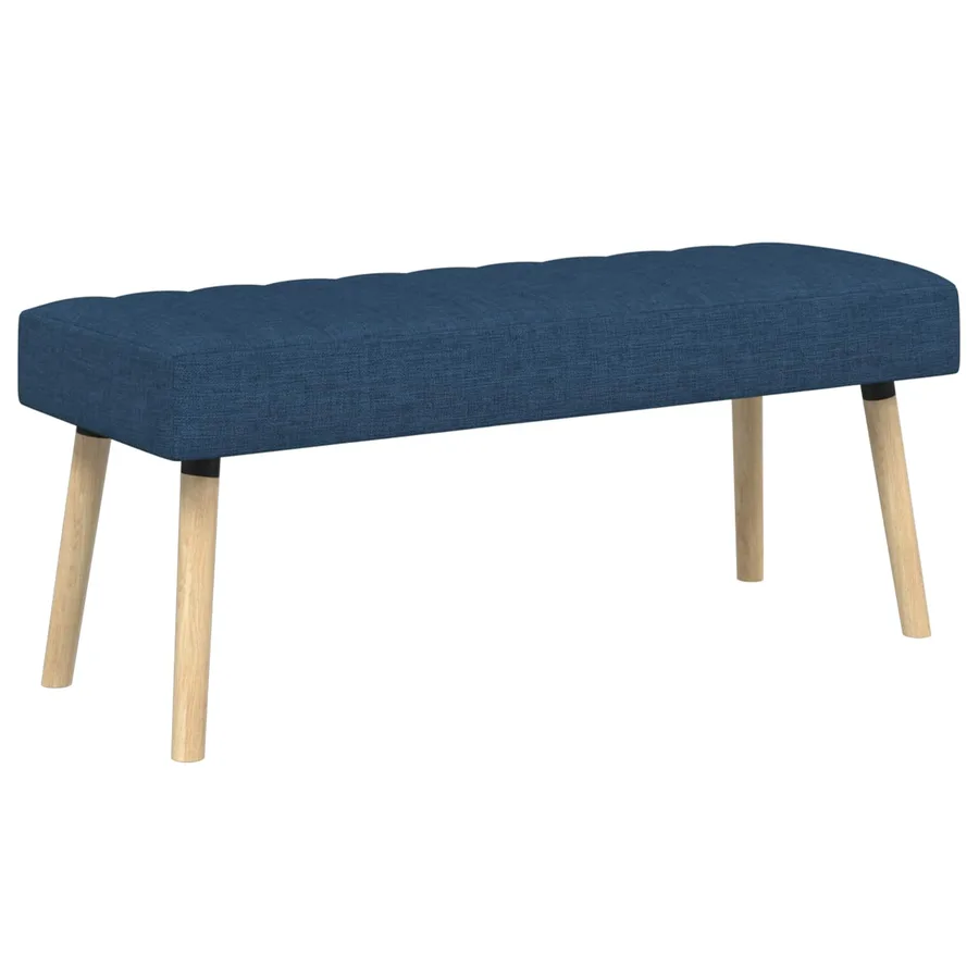 Banc capitonné canal Bleu 110 x 40 x 46 cm Tissu - 2