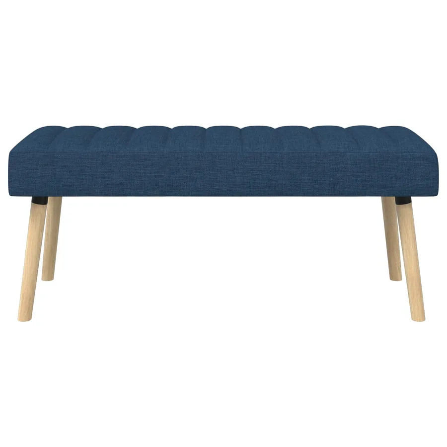 Banc capitonné canal Bleu 110 x 40 x 46 cm Tissu - 5