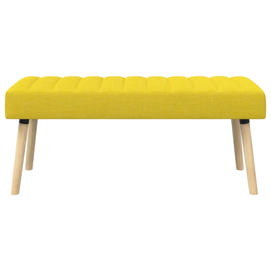 Banc capitonné canal Jaune clair 110 x 40 x 46 cm Tissu - 5