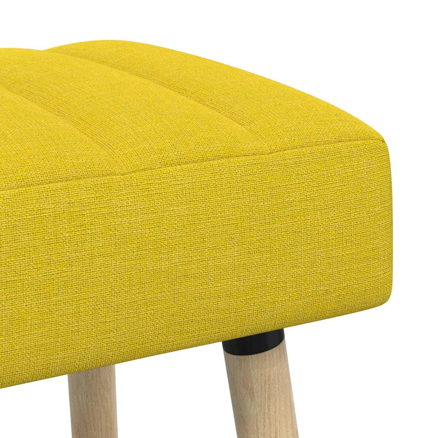 Banc capitonné canal Jaune clair 110 x 40 x 46 cm Tissu - 6