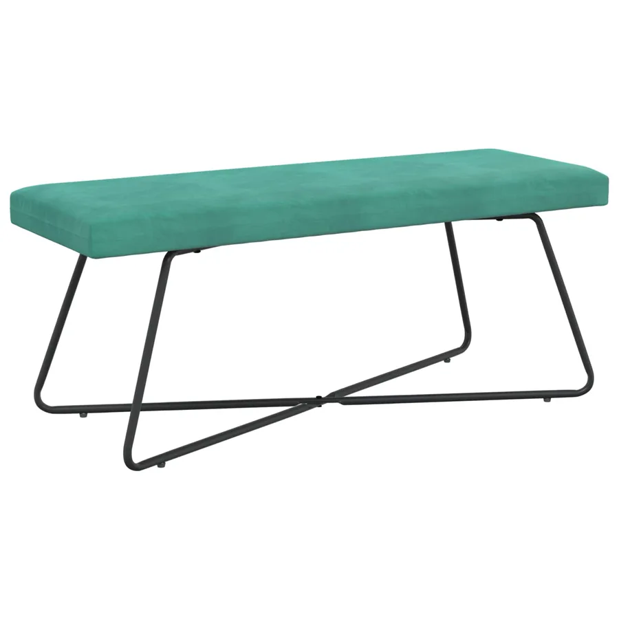 banc Turquoise 110 x 40 x 45 cm Velours - 2