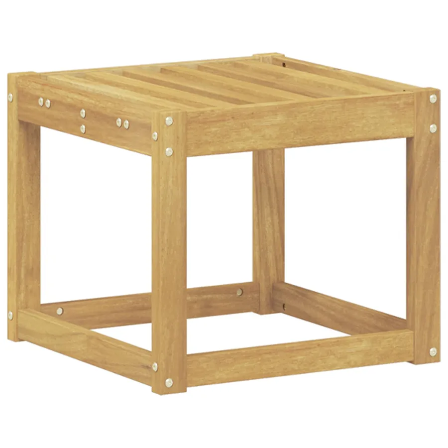 Banc de Jardin Blanc 43 x 43 x 37 cm Bois d'Acacia Massif - 2