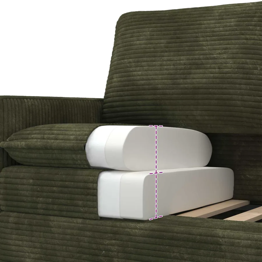 Ensemble de Canapés 2 pcs Vert Polyester - 6