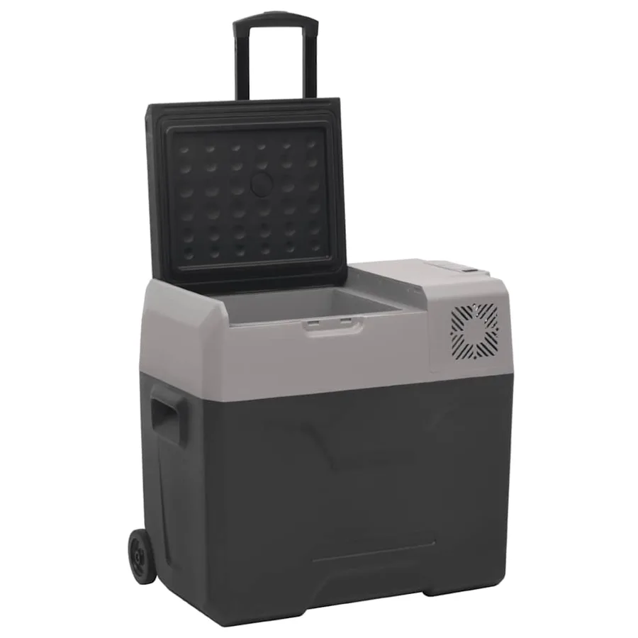 Glacière avec roue et poignée noir et gris 40 L polypropylène - 5