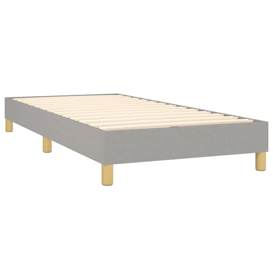 Sommier à lattes de lit avec matelas et LED Gris clair 90x190cm - 5