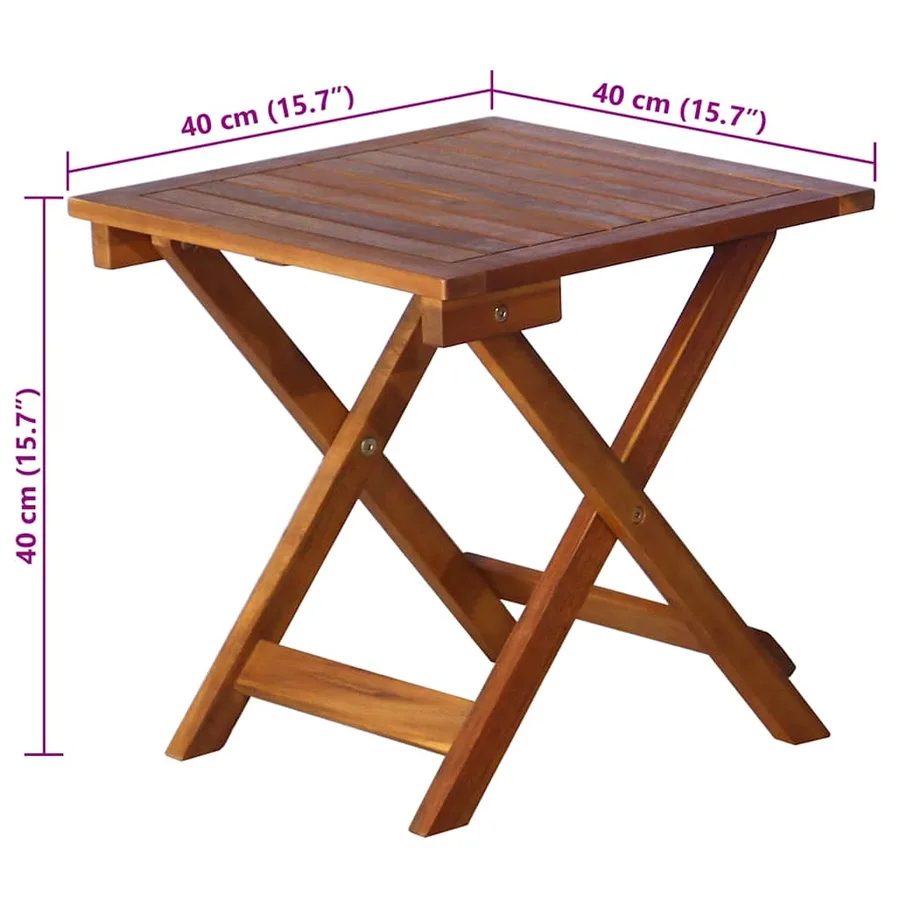 Chaise longue de jardin avec table et coussin Bois d'acacia - 7