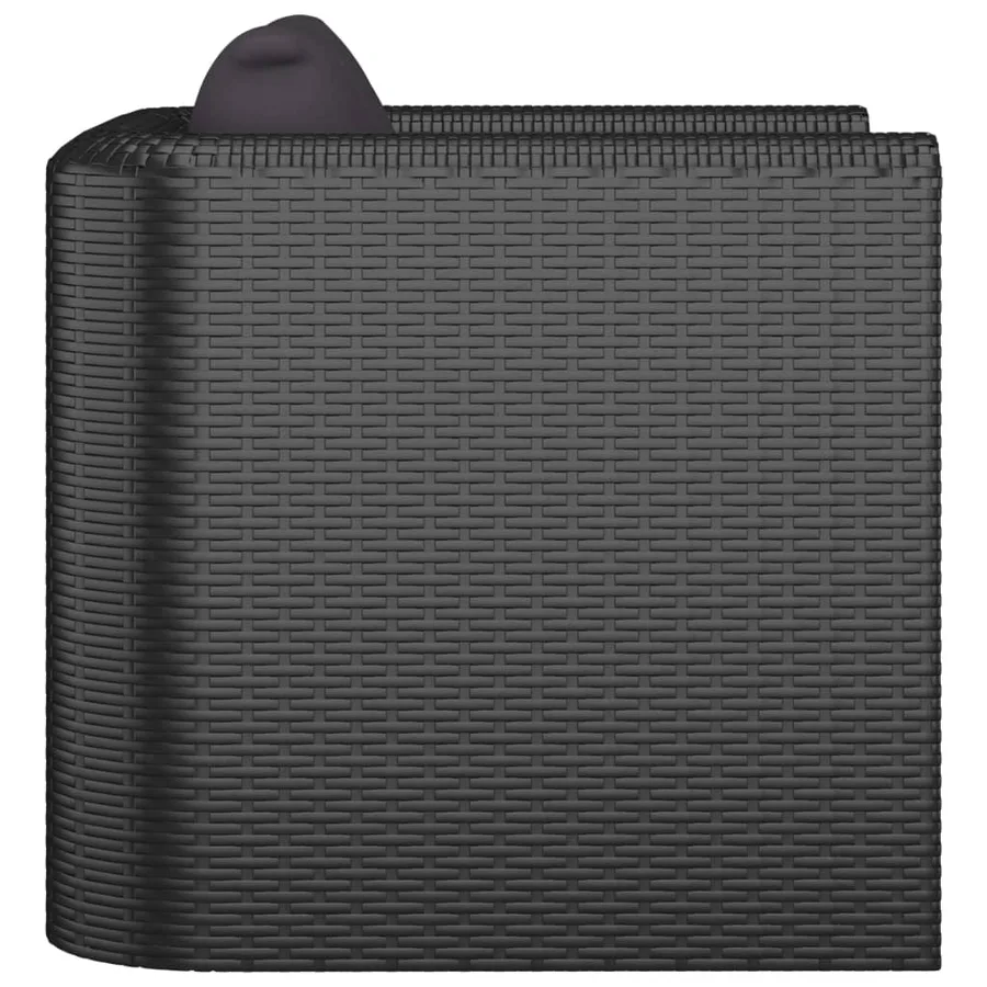 Salon de jardin 7 pcs avec coussins Résine tressée Noir - 15