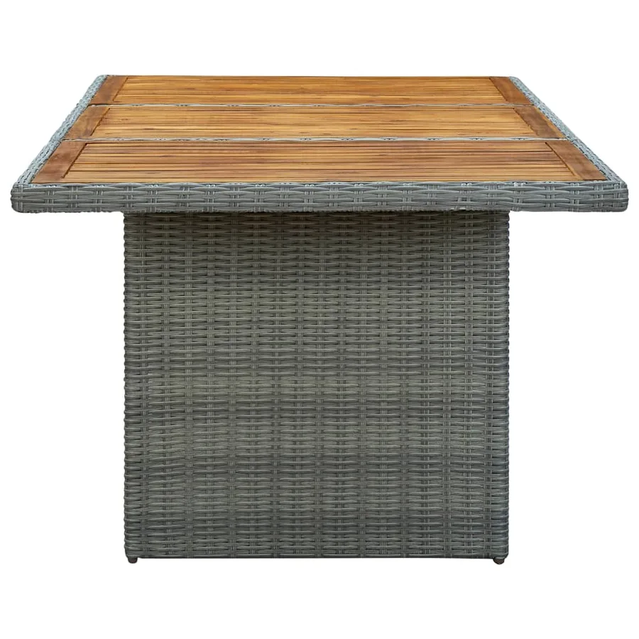 Ensemble à manger d'extérieur et coussins 7 pcs résine tressée - 15