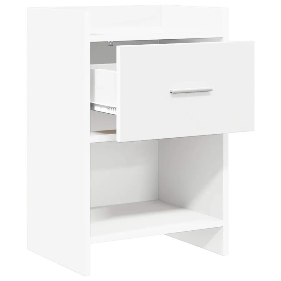 Tables de chevet 2 pcs Blanc 40 x 30 x 60 cm Bois d'ingénierie - 3