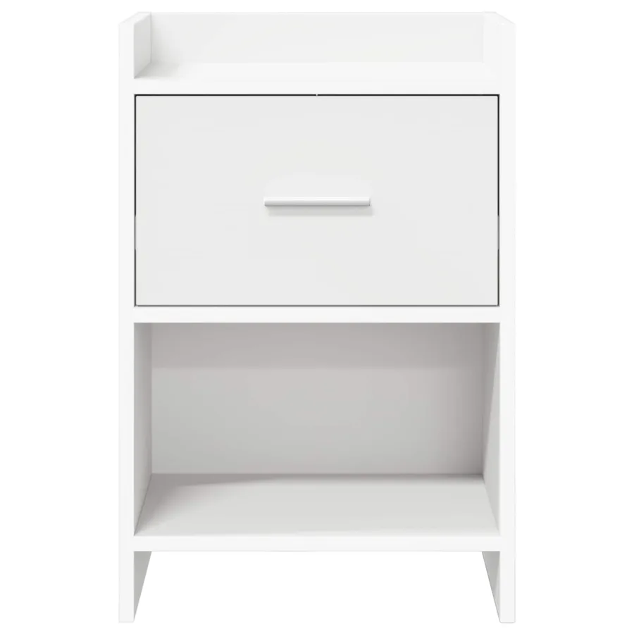 Tables de chevet 2 pcs Blanc 40 x 30 x 60 cm Bois d'ingénierie - 4