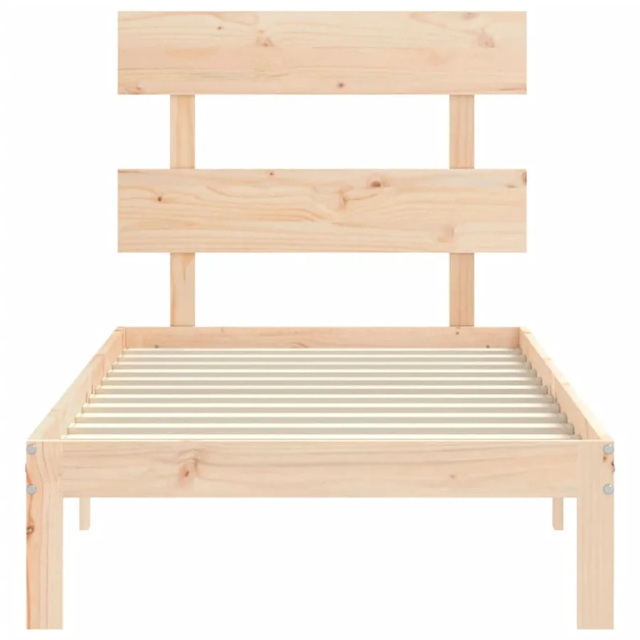Cadre de lit sans matelas 90x200 cm bois de pin massif - 6