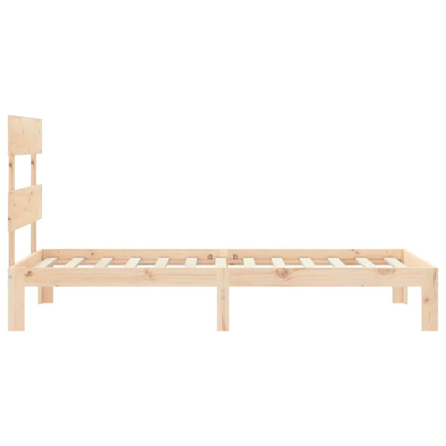 Cadre de lit sans matelas 90x200 cm bois de pin massif - 7