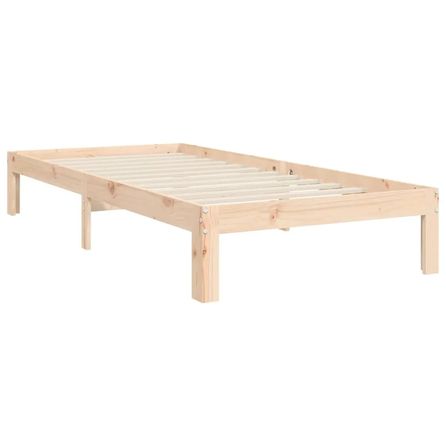 Cadre de lit sans matelas 90x200 cm bois de pin massif - 9