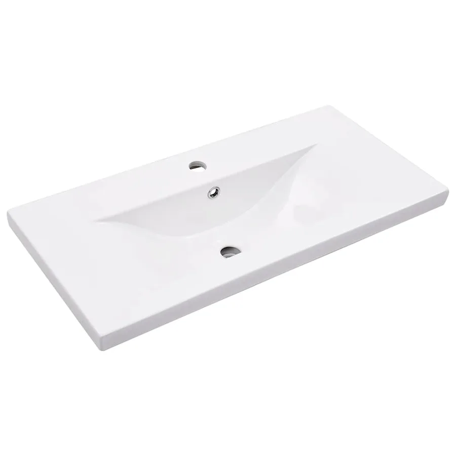 Cadre de lavabo de salle de bain vasque à encastrer Blanc Fer - 5