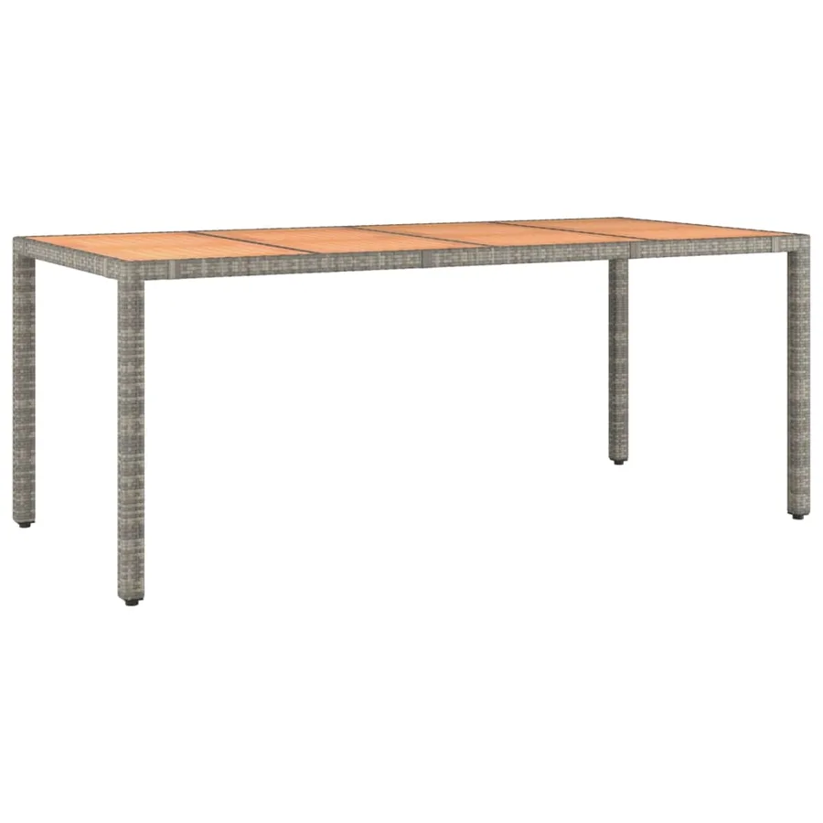 Ensemble à manger de jardin et coussins 7 pcs gris rotin - 6