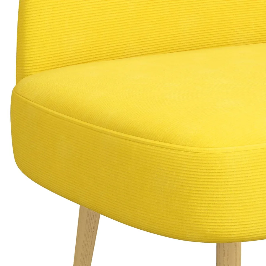Banc rembourré avec dossier Jaune clair 110 x 60 x 76 cm - 5