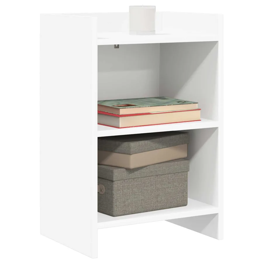 Tables de chevet 2 pcs Blanc 40 x 30 x 60 cm Bois d'ingénierie - 2