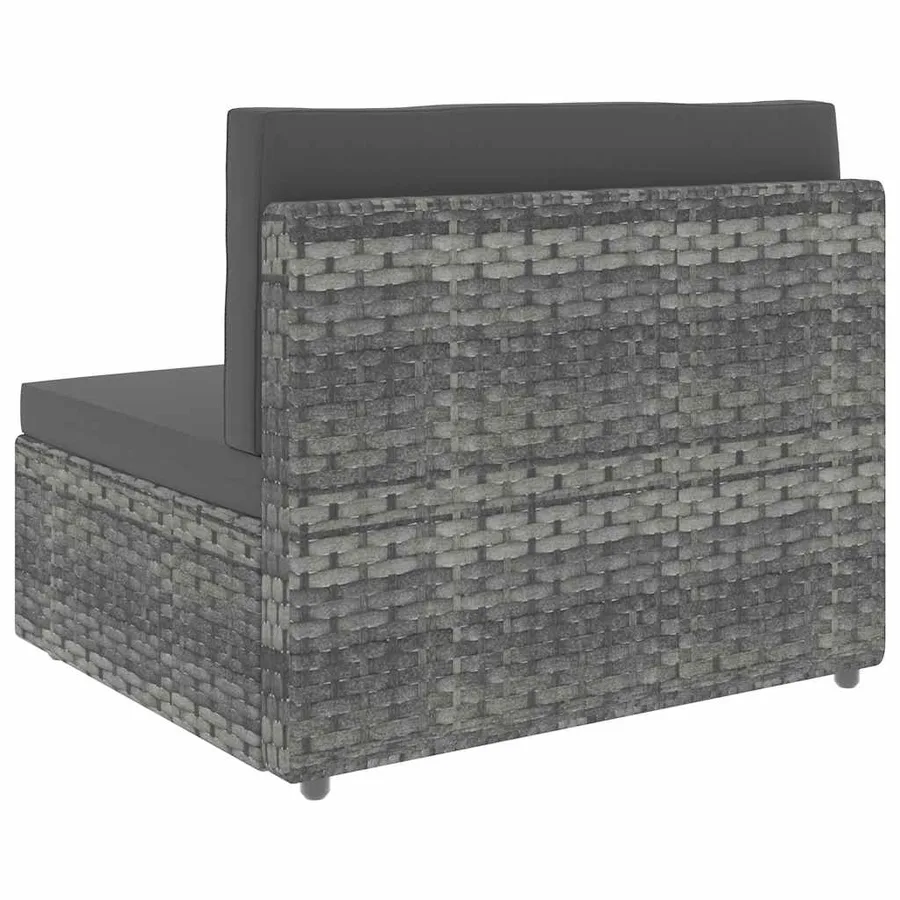 Salon de jardin 7 pcs Résine tressée Gris - 7
