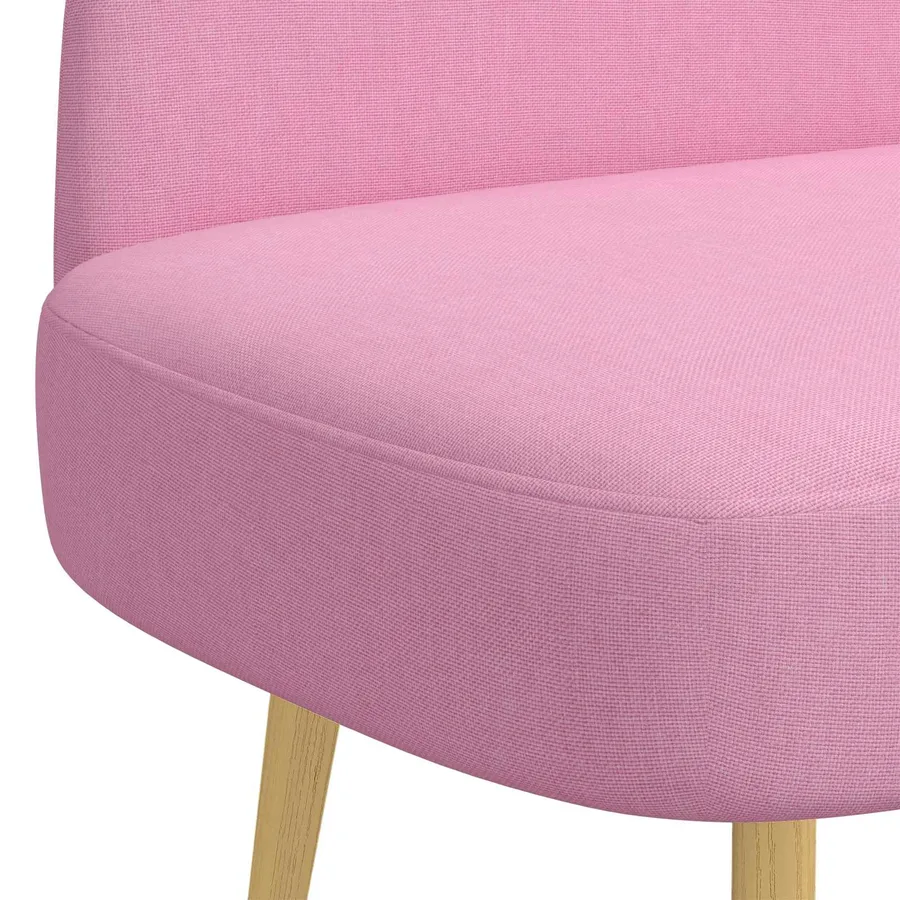 Banc rembourré avec dossier Rose 110 x 60 x 76 cm Polyester - 5