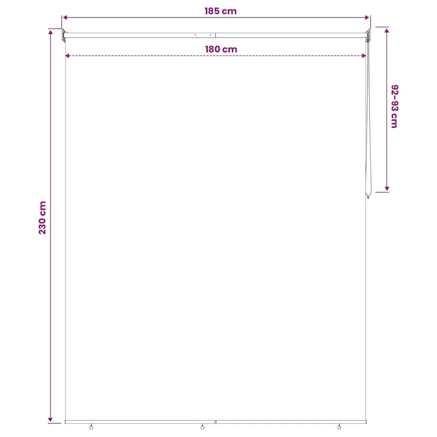 Store roulant extérieur protection UV Crème Polyester - 12