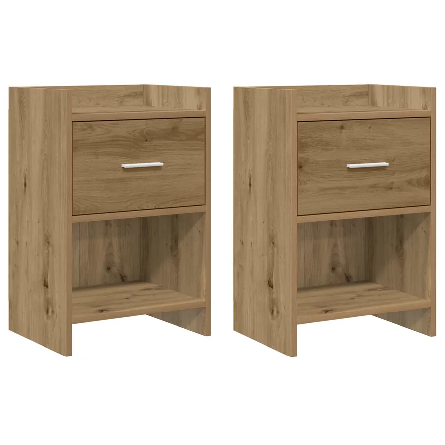 Tables de chevet 2 pc Chêne artisanal 40 x 30 x 60 cm