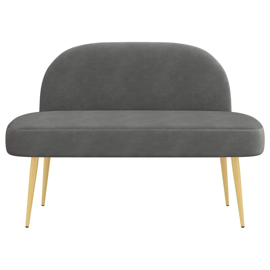 Banc rembourré avec dossier Gris foncé 110 x 60 x 76 cm - 3