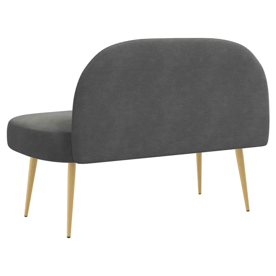 Banc rembourré avec dossier Gris foncé 110 x 60 x 76 cm - 4