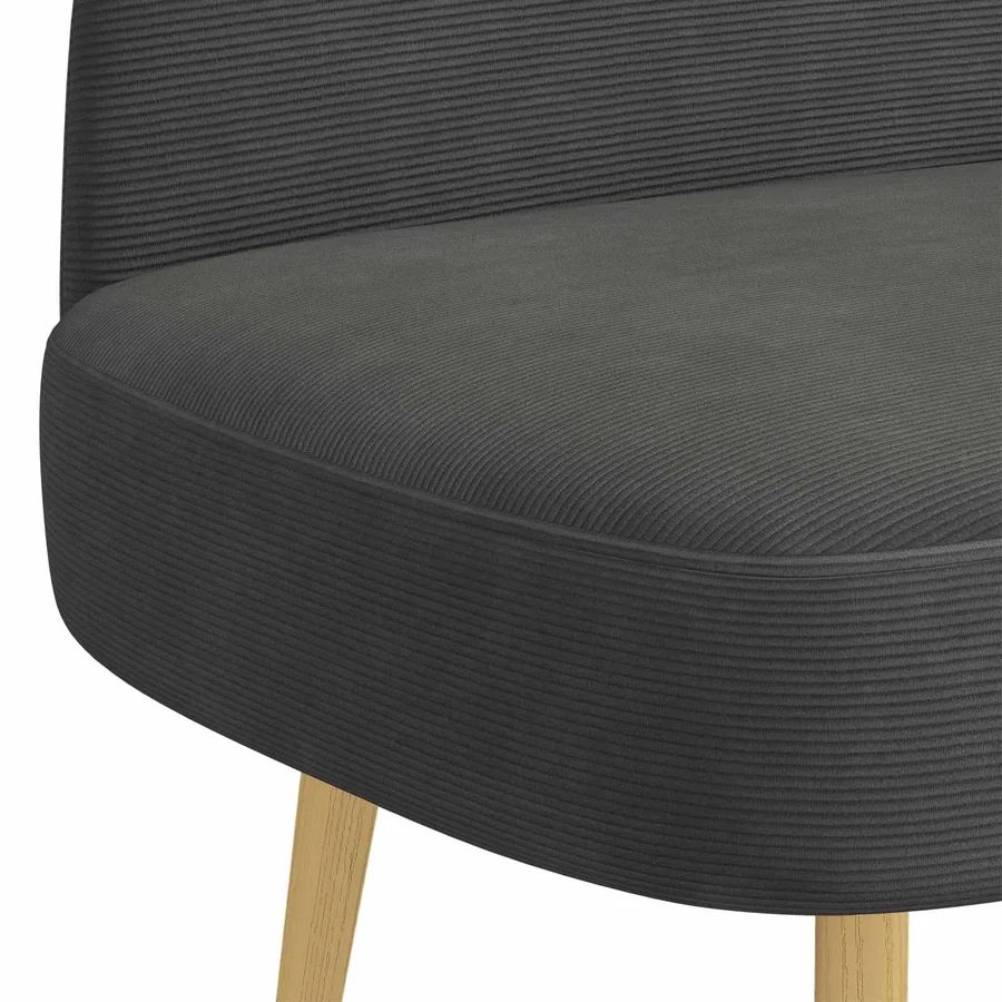 Banc rembourré avec dossier Gris foncé 110 x 60 x 76 cm - 5