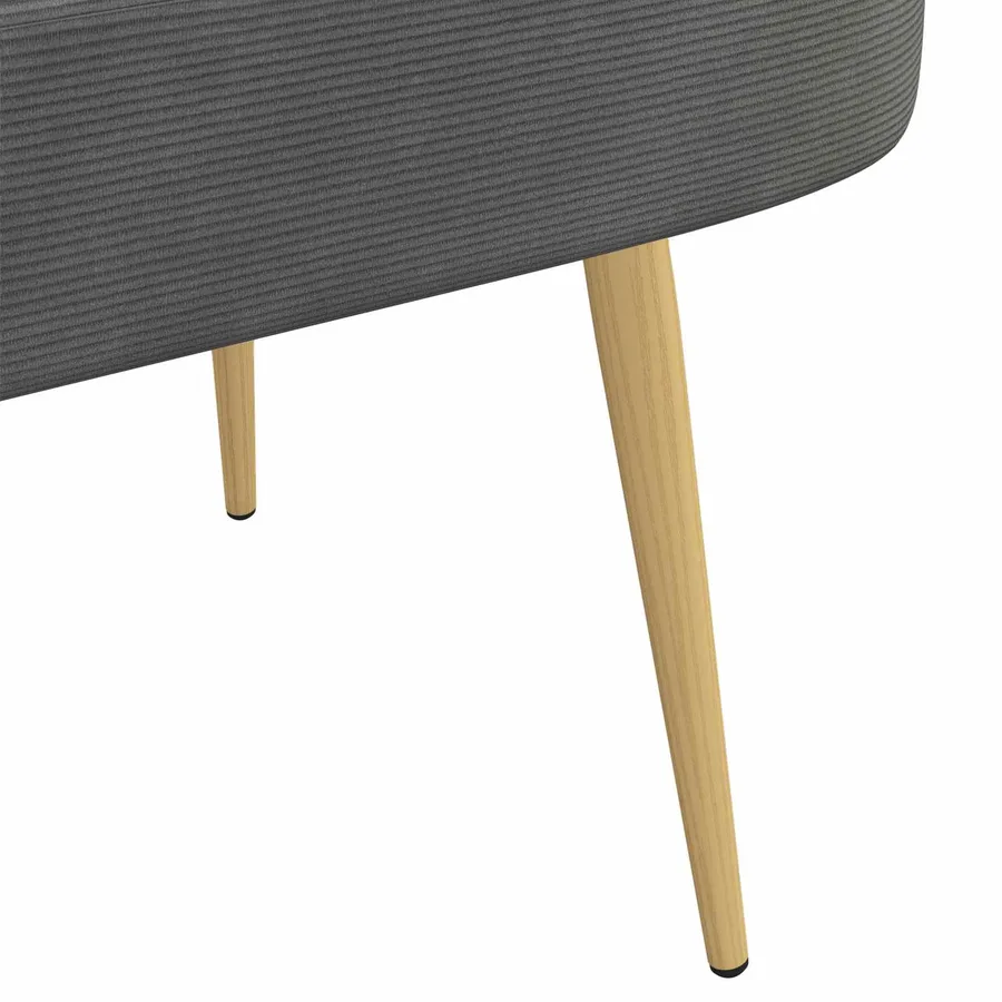 Banc rembourré avec dossier Gris foncé 110 x 60 x 76 cm - 6