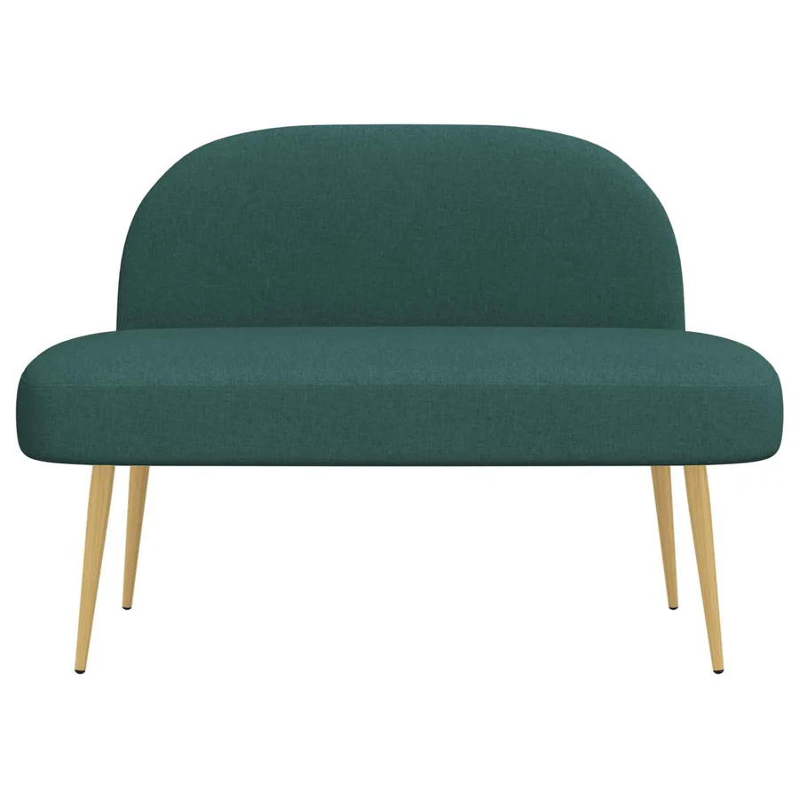 Banc rembourré avec dossier Vert foncé 110 x 60 x 76 cm - 3