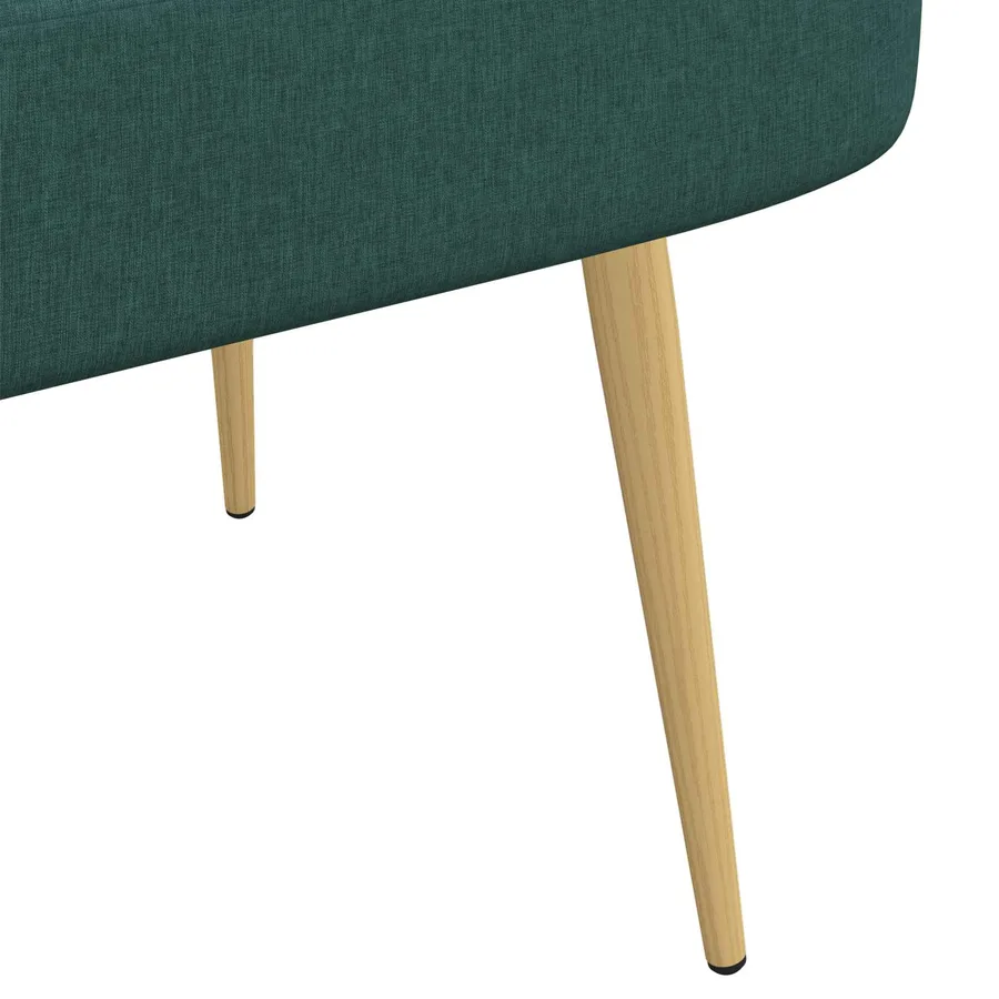 Banc rembourré avec dossier Vert foncé 110 x 60 x 76 cm - 6
