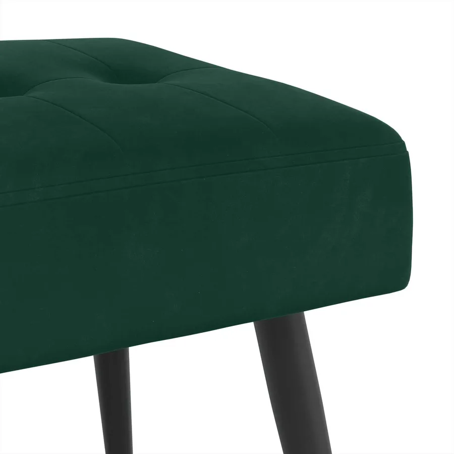 Banc avec capitonnage bouton Vert foncé 110 x 40 x 46 cm - 6