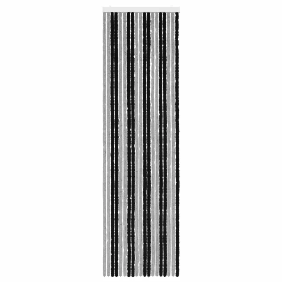 Rideau anti-insectes en chenille Gris et Noir 56 x 200 cm - 3
