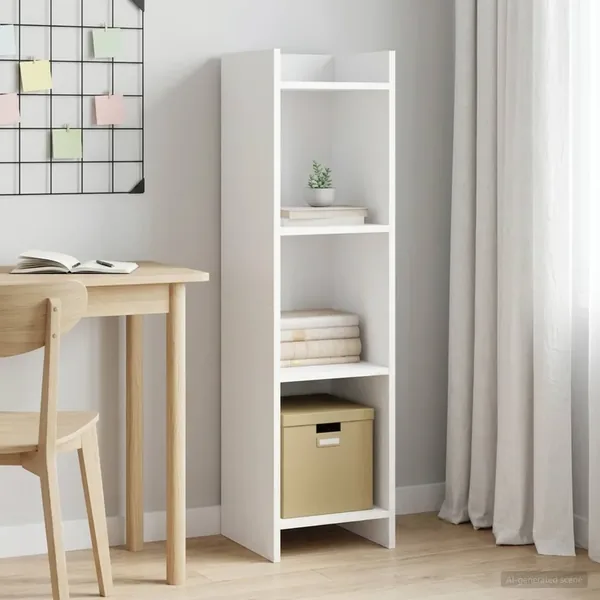 Bibliothèque Blanc 30 x 30 x 111 cm Bois d'ingénierie