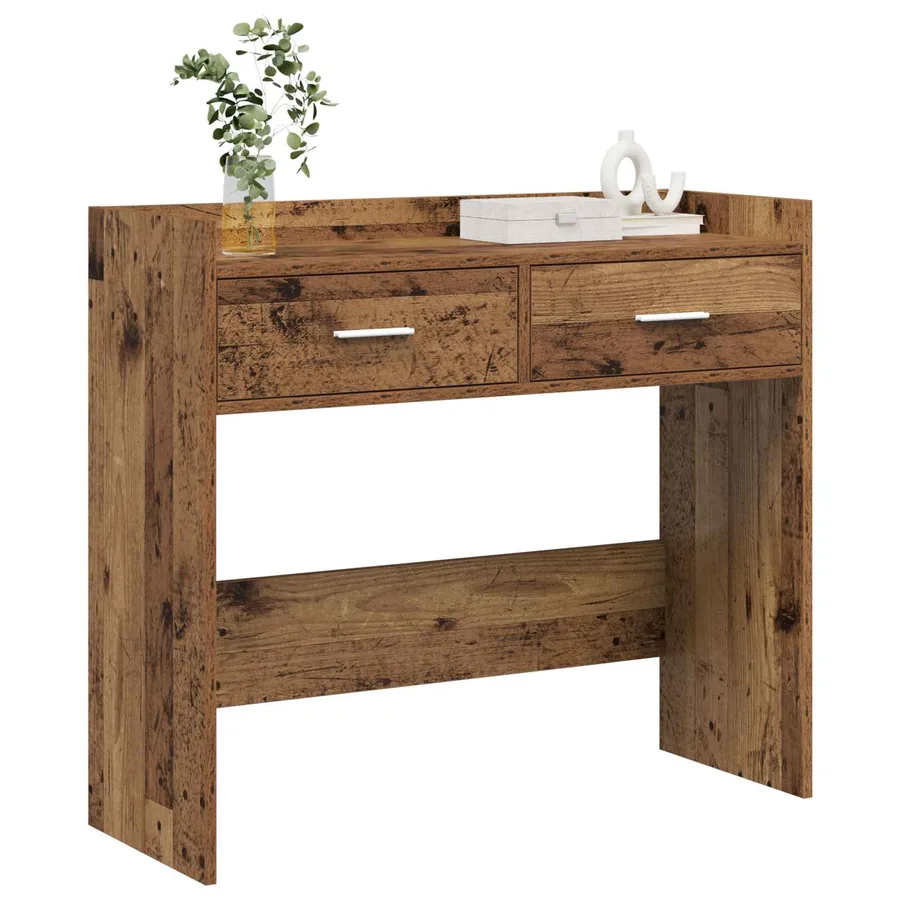 Table console Bois ancien 90 x 35 x 80 cm Bois d'ingénierie - 3