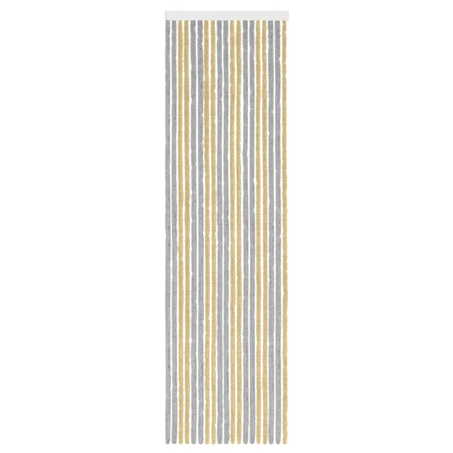 Rideau anti-insectes en chenille Gris et Beige 56 x 200 cm - 3