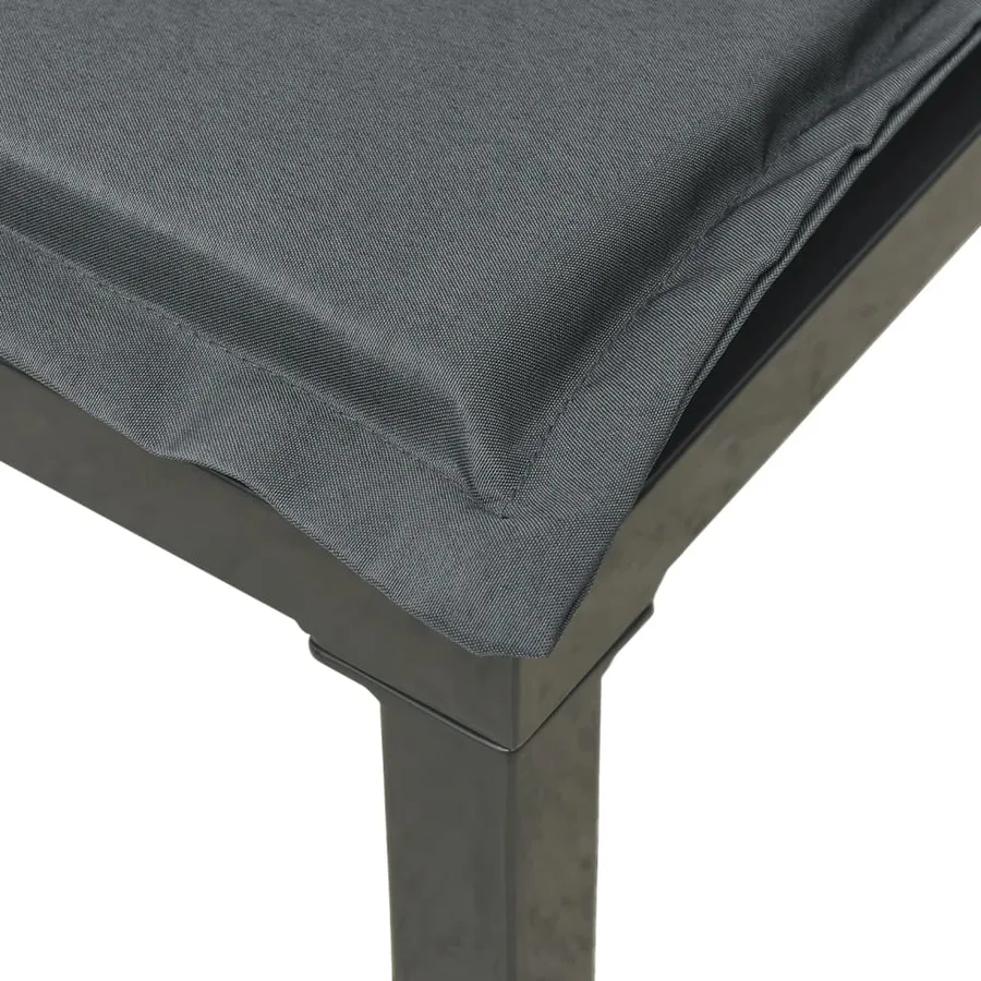 Salon de jardin 7 pcs noir et gris résine tressée - 7