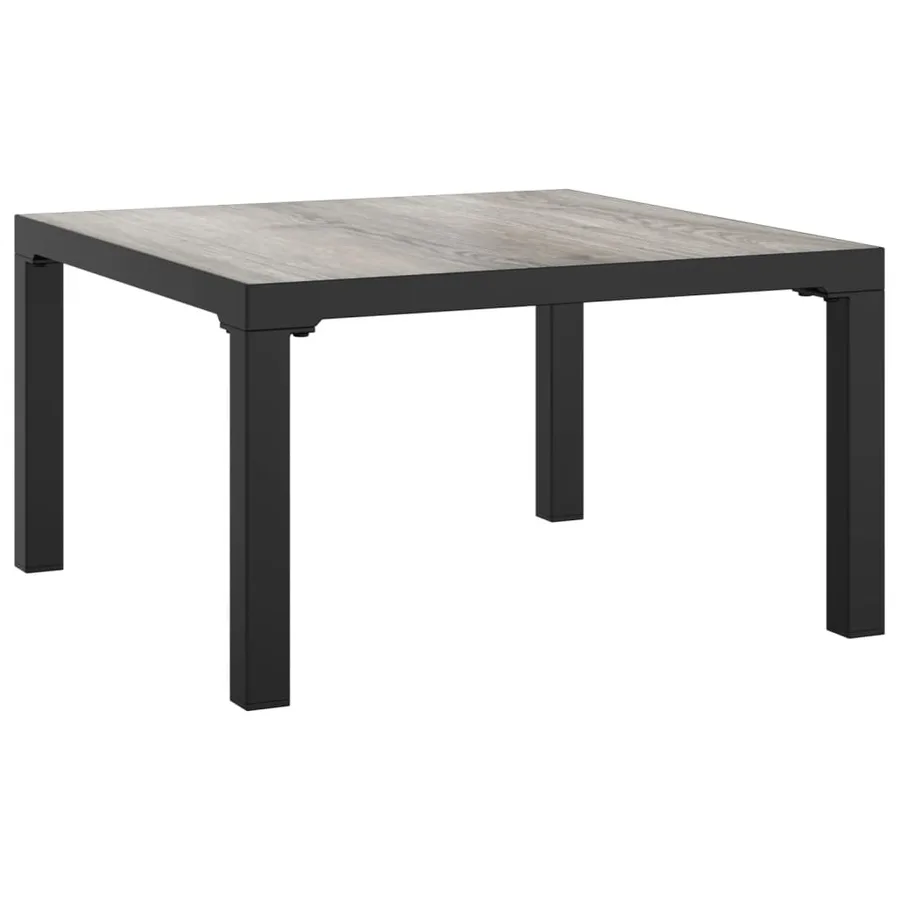Salon de jardin 7 pcs noir et gris résine tressée - 9