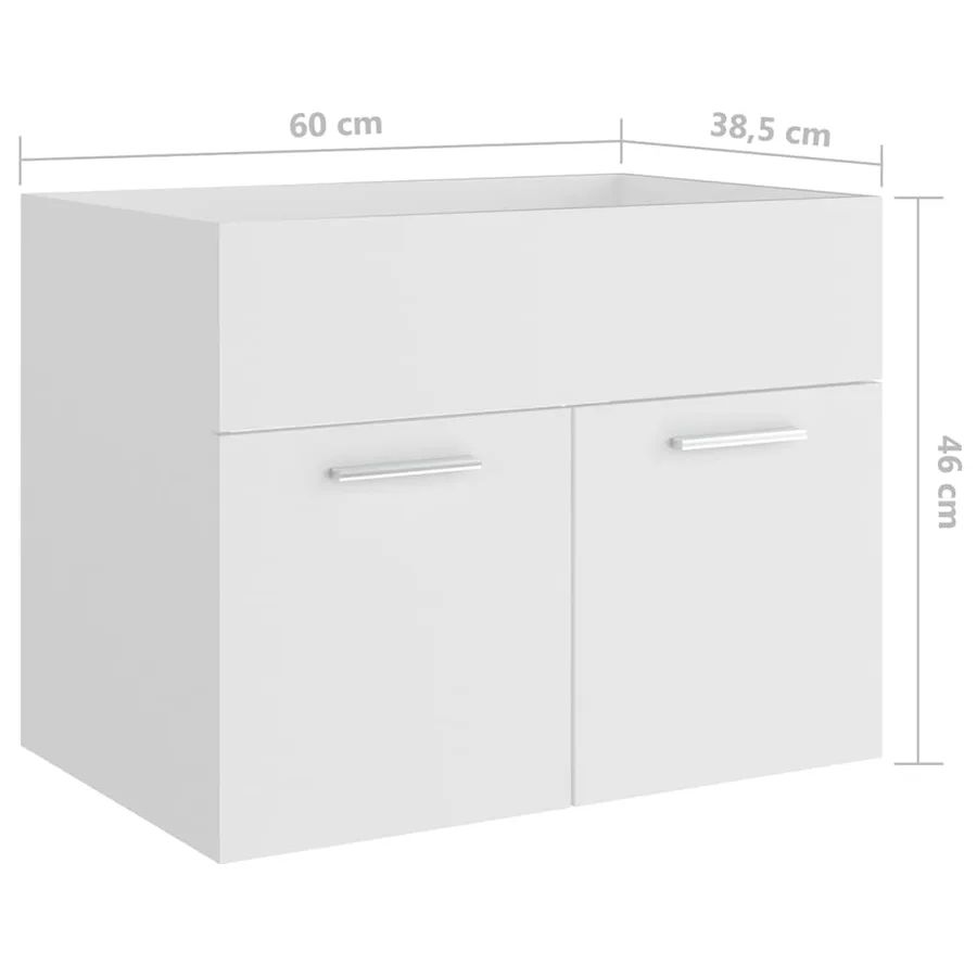 Ensemble de meubles de salle de bain Blanc Aggloméré - 14
