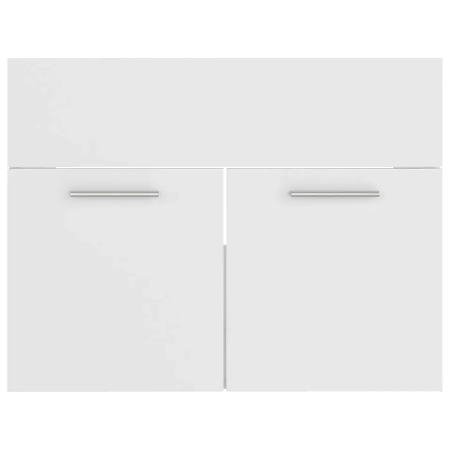 Ensemble de meubles de salle de bain Blanc Aggloméré - 9