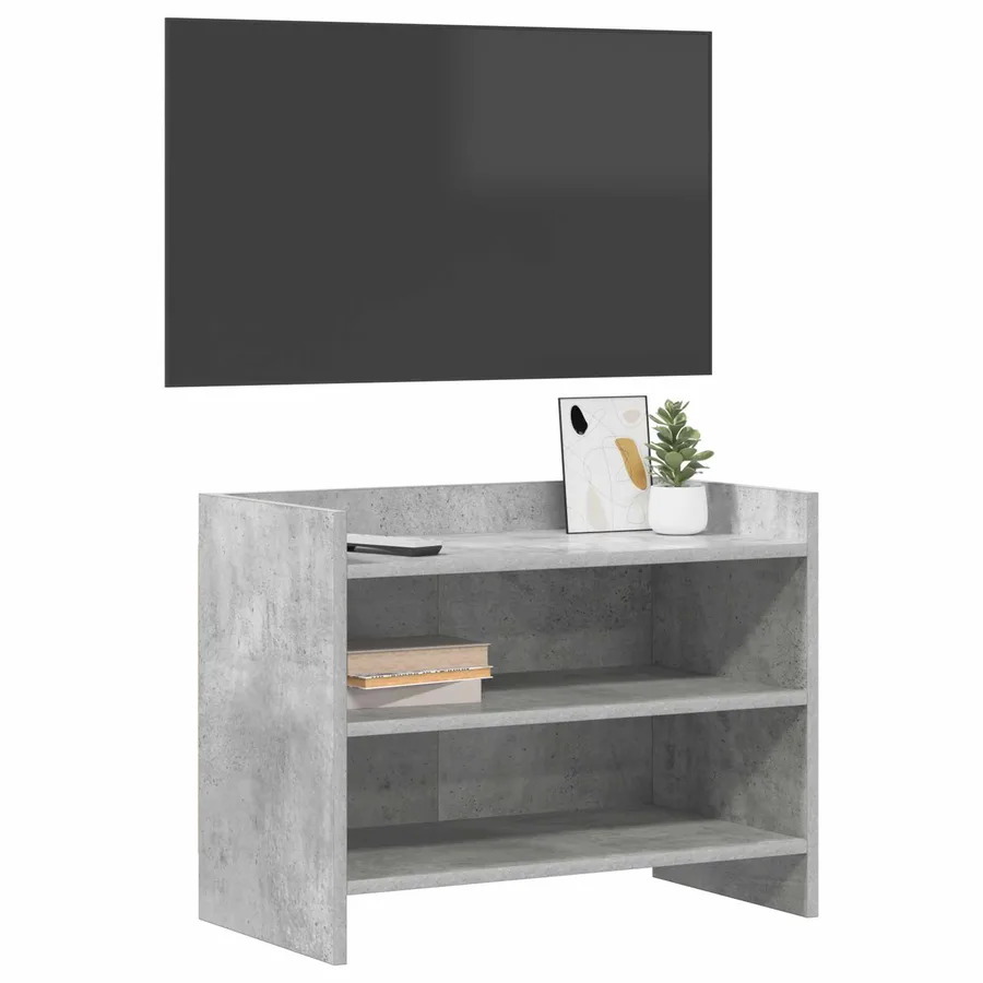 Meuble TV 60 x 33 x 47 cm Gris béton Bois d'ingénierie - 3