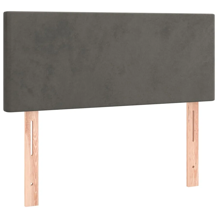 Sommier à lattes de lit et matelas Gris foncé 90x200 cm Velours - 6